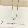 18K Gold Vermeil Zirconia Pendant Necklace